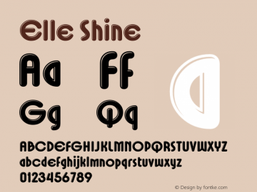 Elle-Shine Version 1.000;PS 001.000;hotconv 1.0.88;makeotf.lib2.5.64775图片样张