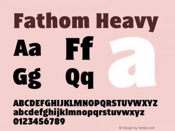 Fathom-Heavy Version 3.000;hotconv 1.0.109;makeotfexe 2.5.65596图片样张