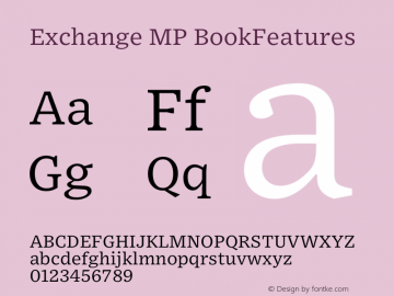 Exchange MP BookFeatures Version 0.001;PS 0.1;hotconv 1.0.88;makeotf.lib2.5.647800图片样张