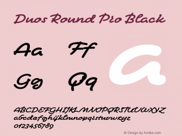 Duos Round Pro Black Version 1.000 (license nr. xxxx - Underware)图片样张