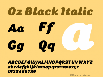 Oz-BlackItalic 2.000图片样张