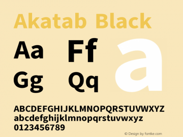 Akatab Black Version 3.000图片样张