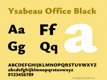 Ysabeau Office Black Version 2.001;gftools[0.9.30]; featfreeze: tnum,lnum,ss02图片样张