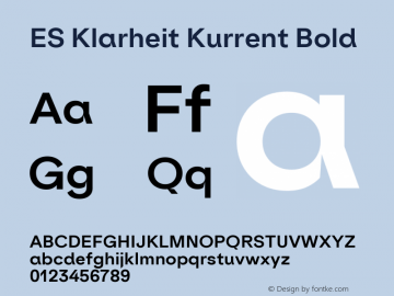 ES Klarheit Kurrent Bold Version 2.003图片样张