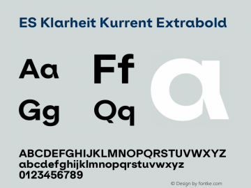 ES Klarheit Kurrent Extrabold Version 2.003图片样张