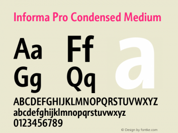 Informa Pro Condensed Medium Version 1.000图片样张