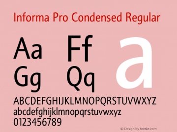 Informa Pro Condensed Regular Version 1.000图片样张