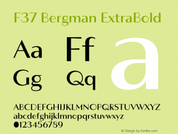 F37 Bergman ExtraBold Version 3.000图片样张