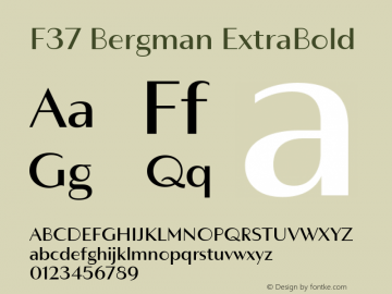 F37 Bergman ExtraBold Version 3.000图片样张