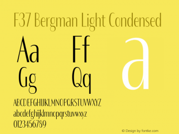 F37 Bergman Light Condensed Version 3.000图片样张