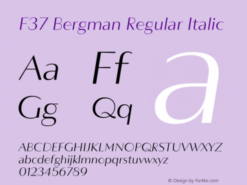 F37 Bergman Regular Italic Version 3.000图片样张