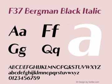 F37 Bergman Black Italic Version 3.000图片样张