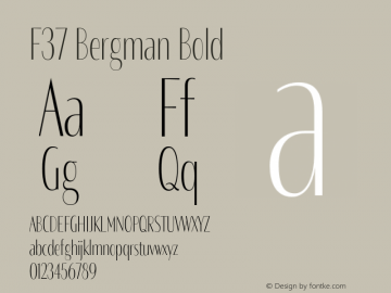 F37 Bergman Bold Version 3.000;Glyphs 3.2 (3202)图片样张
