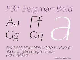 F37 Bergman Bold Version 3.000;Glyphs 3.2 (3202)图片样张