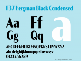 F37 Bergman Black Condensed Version 3.000;Glyphs 3.2 (3202)图片样张