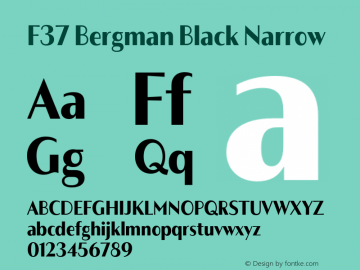 F37 Bergman Black Narrow Version 3.000;Glyphs 3.2 (3202)图片样张