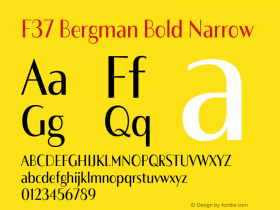 F37 Bergman Bold Narrow Version 3.000;Glyphs 3.2 (3202)图片样张