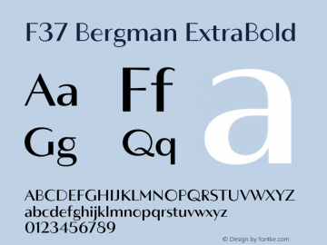 F37 Bergman ExtraBold Version 3.000;Glyphs 3.2 (3202)图片样张