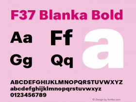 F37 Blanka Bold Version 2.000图片样张