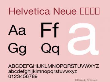 Helvetica Neue 超细斜体 图片样张