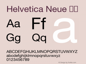 Helvetica Neue 瘦体 图片样张