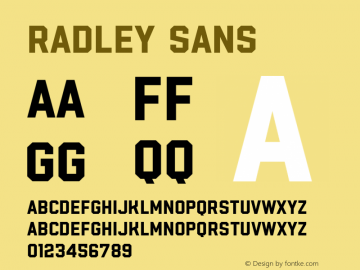 Radley Sans Version 1.002;Fontself Maker 3.5.7图片样张