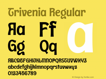 Trivenia Regular Version 1.000图片样张