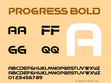 Progress Bold Version 1.000图片样张