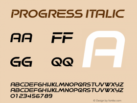 Progress Italic Version 1.000图片样张