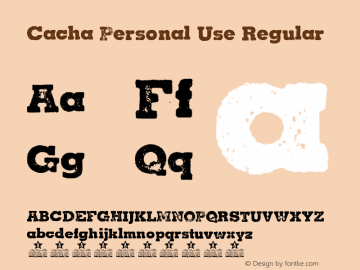 Cacha Personal Use Regular Version 1.000图片样张