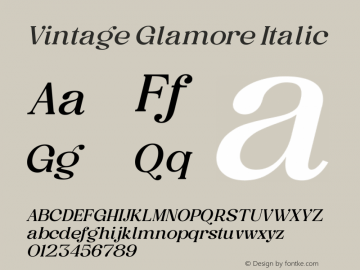 Vintage Glamour Italic Version 1.000图片样张