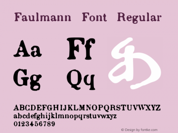 Faulmann Font Version 004.00图片样张