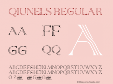 Qiunels Version 1.00;July 27, 2022;FontCreator 13.0.0.2683 64-bit图片样张