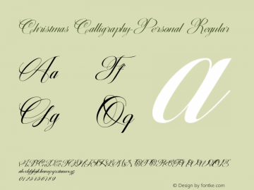 Christmas Calligraphy-Personal Version 1.00;October 26, 2022;FontCreator 13.0.0.2683 64-bit图片样张