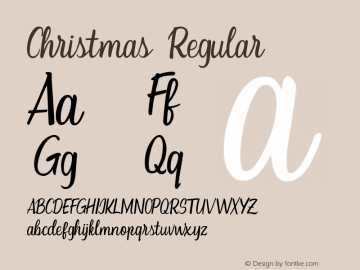 Christmas Version 1.00;May 21, 2021;FontCreator 13.0.0.2683 64-bit图片样张