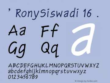 ' RonySiswadi 16 Version 1.00 Jan 15, 2022, initial release图片样张