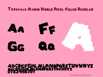 Typeface Mario World Pixel Filled Regular 1.0图片样张