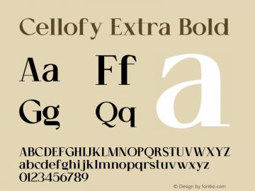 Cellofy-ExtraBold Version 1.000图片样张