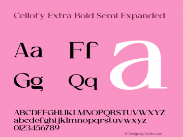 Cellofy-ExtraBoldSemiExpanded Version 1.000图片样张