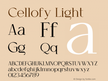 Cellofy-Light Version 1.000图片样张