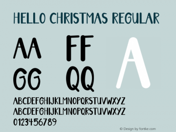Hello Christmas Version 1.001;Fontself Maker 3.5.4图片样张