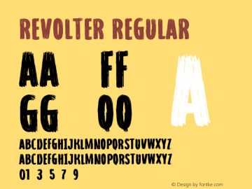 Revolter Version 1.00;May 8, 2022;FontCreator 13.0.0.2683 64-bit图片样张