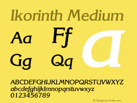 Ikorinth Medium 001.000图片样张