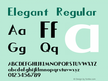 Elegant Regular Altsys Fontographer 3.5  5/25/93图片样张