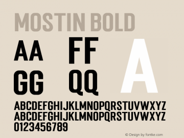 Mostin-Bold Version 1.000图片样张