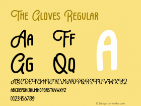 The Gloves Version 1.00;September 26, 2022;FontCreator 11.5.0.2430 64-bit图片样张