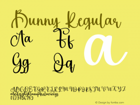 Bunny Version 1.001;Fontself Maker 3.5.7图片样张