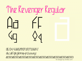 The Revenger Version 1.00;April 12, 2022;FontCreator 12.0.0.2563 64-bit图片样张