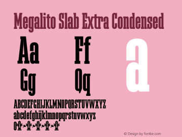 Megalito Slab Extra Condensed Version 1.184图片样张