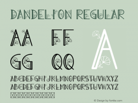 Dandelion Version 1.001;Fontself Maker 3.5.6图片样张
